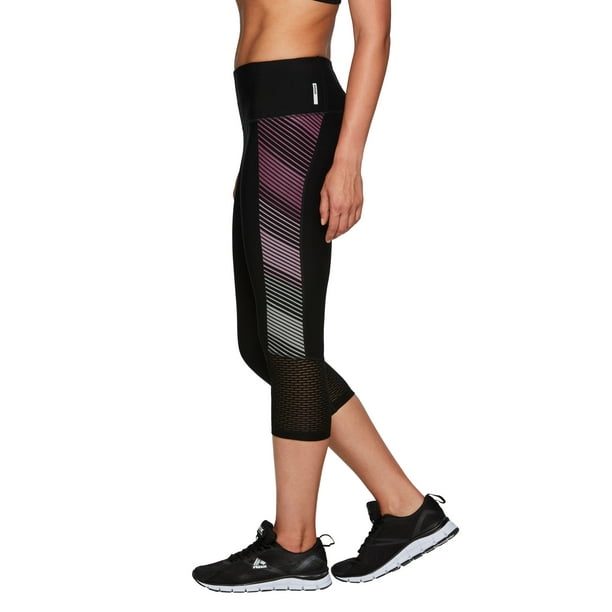 RBX Active Womens Fashion Capri Legging with Mesh Inserts